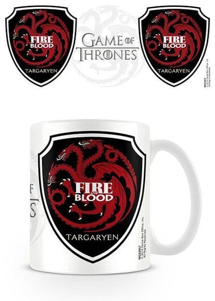 Game Of Thrones Targaryen Blood and Fire Logo Ceramic Mug
