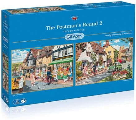 Gibsons  The Postman's Round 2 x 500 Piece Jigsaw Puzzles