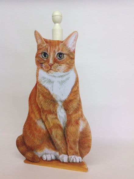 Ginger Cat Spare Kitchen Roll Holder