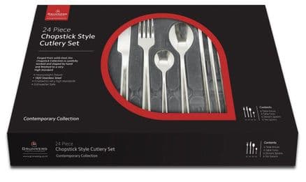 Grunwerg Chopstick Style 24 Piece Cutlery Set