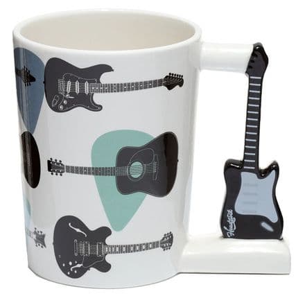 Headstock Guitar Ceramic Shaped Handle Mug