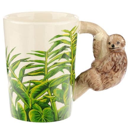 Jungle Explorer Sloth Shaped Handle Mug
