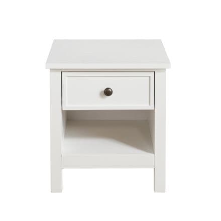 Leamington/Monroe Bedside Table with 1 Drawer and 1 Open Shelf