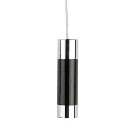 Miller Chrome & Black Cylindrical Light Pull with Cord