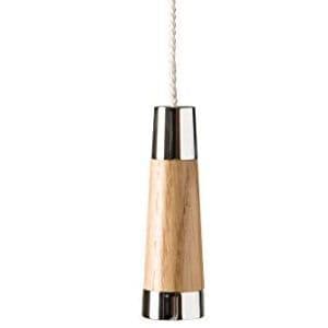 Miller Chrome &  Oak Tapered Light Pull with Cord
