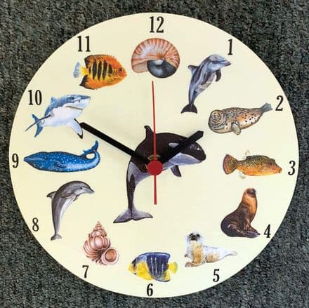 Ocean Scene Clock Collage Wall Clock