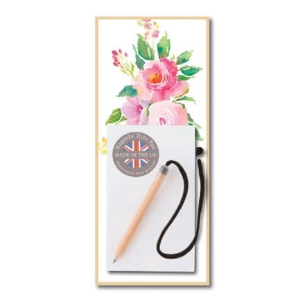 Pink Flower Magnetic Notepad