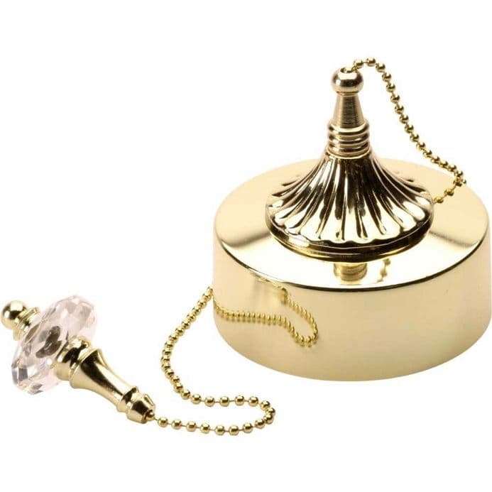 Polished Brass Decorative Ceiling Pull Switch FPK1-PB-51
