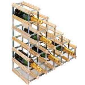 RTA 27 Bottle Under Stairs Wine Rack Assembled Natural Finish