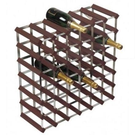RTA 42 Bottle Assembled Stained Pine Wine Rack WNRK4109