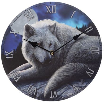 The Guardian of the North Lisa Parker Wolf MDF Picture Clock