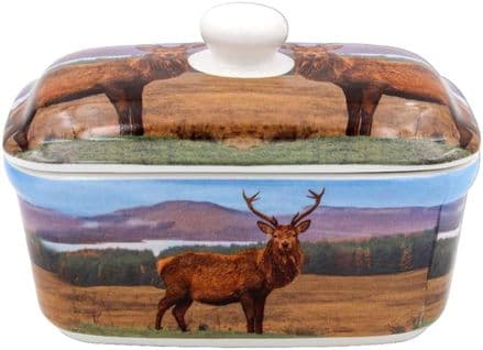 The Leonardo Collection Fine China Butter Dish - Stag