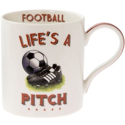 The Leonardo Collection "Life's A Pitch" Football Fine China Mug