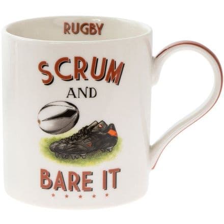 The Leonardo Collection "Scrum And Bare It" Rugby Fine China Mug