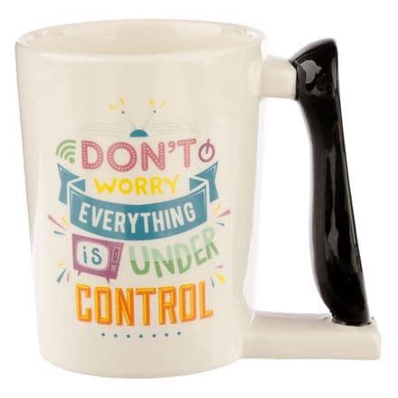 TV Remote Control Ceramic Shaped Handle Mug