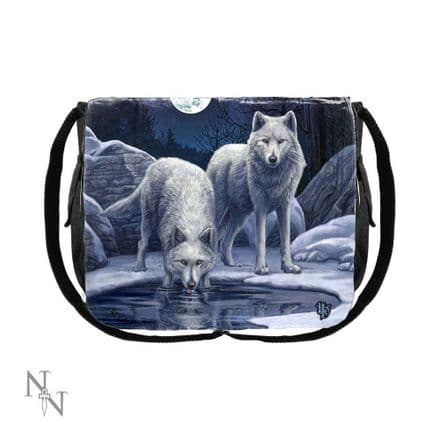 Warriors of Winter  - Lisa Parker Wolves Messenger Bag