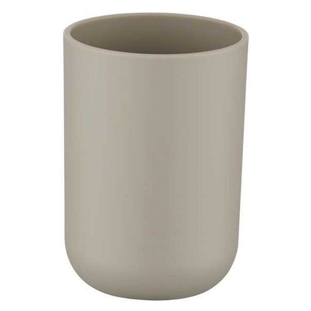 Ceramic Wenko tumbler Malta Grey/White-holder for toothbrush and toothpaste 7.3 x 7.3 x 11.4 cm 