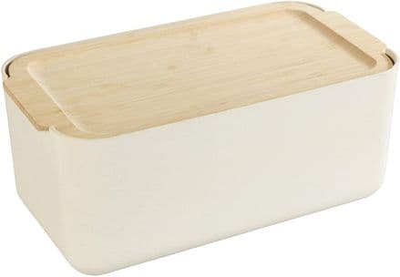 Wenko Derry Bread Bin with Bamboo Lid