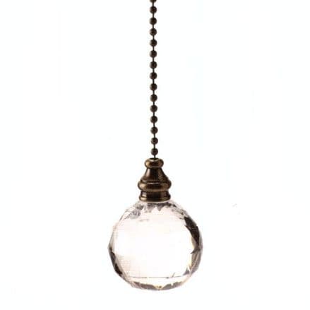 WML Antique Brass with Acrylic Ball Light Pull
