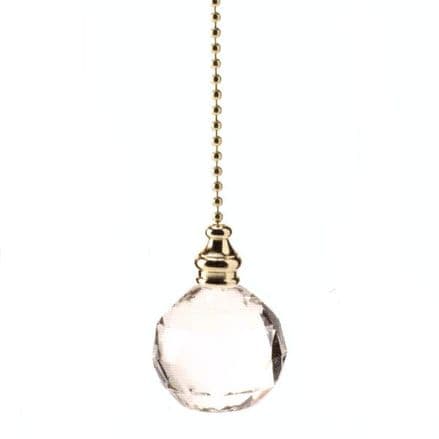 WML Polished Brass with Acrylic Ball Light Pull