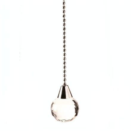 WML Polished Chrome with Acrylic Small Crystal Ball Light Pull