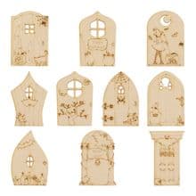10 Pack Halloween Fairy Doors 10 designs to choose from 3mm MDF wood Laser Cut