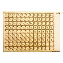 108 Wooden Scrabble Tiles with Fingerspelling Pictograms