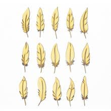 15 x Feather Shapes Wood MDF Ply Acrylic Craft Embellishment Topper Decoration
