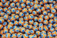 25 x 11-12mm Handmade Polymer Clay Fimo floral flower Beads – Felicia Orange