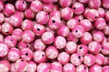 25 x 9-10mm Handmade Polymer Clay Fimo floral flower Beads – Daisy Salmon (pink)