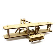 25cm Wright Brothers Plane Model Self Assembly Kit Laser Cut from 3mm MDF Wood