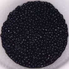 25g 2mm Glass Seed Beads – Black