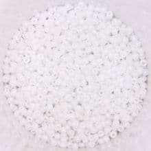 25g 2mm Glass Seed Beads – Milk White