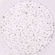 25g 2mm Glass Seed Beads – White