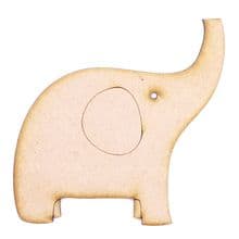 3mm MDF Wood Laser Cut Craft Shapes - Elephant 02