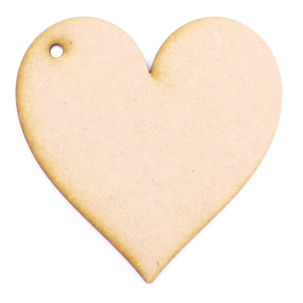 3cm/30mm Wooden Valentine Love Hearts With Holes MDF Craft Decor Family LaserCut 