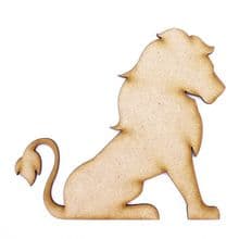 3mm MDF Wood Laser Cut Craft Shapes - Sitting Lion