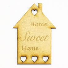 3mm MDF Wood Laser Cut Craft Shapes - Tags Home Sweet Home