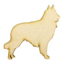 Belgian Sheepdog Craft Blank, Dog Shape Laser Cut from 3mm MDF, Card Topper