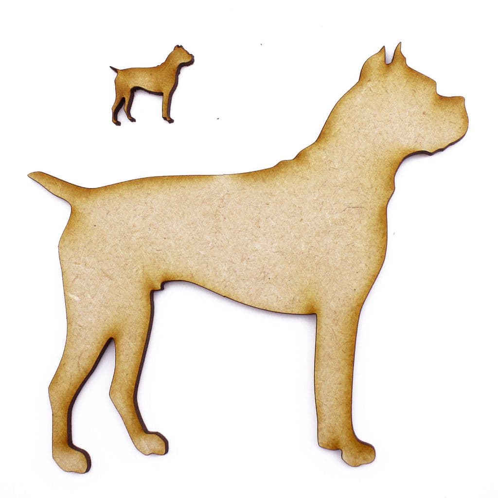 Collie Craft Blank Card Topper Dog Shape Laser Cut from 3mm MDF 