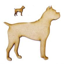 Boxer Craft Blank, Dog Shape Laser Cut from 3mm MDF, Card Topper