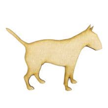 Bull Terrier Craft Blank, Dog Shape Laser Cut from 3mm MDF, Card Topper