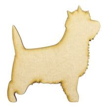 Cairn Terrier Craft Blank, Dog Shape Laser Cut from 3mm MDF, Card Topper
