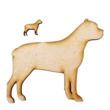 Cane Corso Craft Blank, Dog Shape Laser Cut from 3mm MDF, Card Topper
