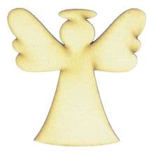 Christmas Angel Shape Design 2 Wooden Laser Cut Craft Blank Topper Decoration