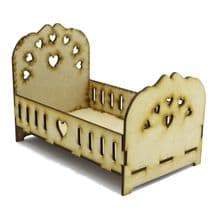 Elf and Doll Cot Bed - fits 7.5" Elf or Doll - Laser Cut from 3mm MDF Unpainted
