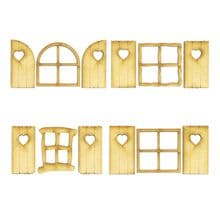Fairy Windows with Shutters Laser Cut from 3mm MDF go perfectly with Fairy Doors