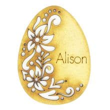 Fancy Easter Egg Personalised Name 3mm MDF Craft Pretty Hanging Tree Decoration