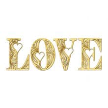 Filligree Word "Love" Laser cut from 3mm MDF Wood