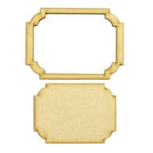 Frame and Panel 10 - Wooden 3mm MDF Laser Cut Craft Blank Scrapbook Topper